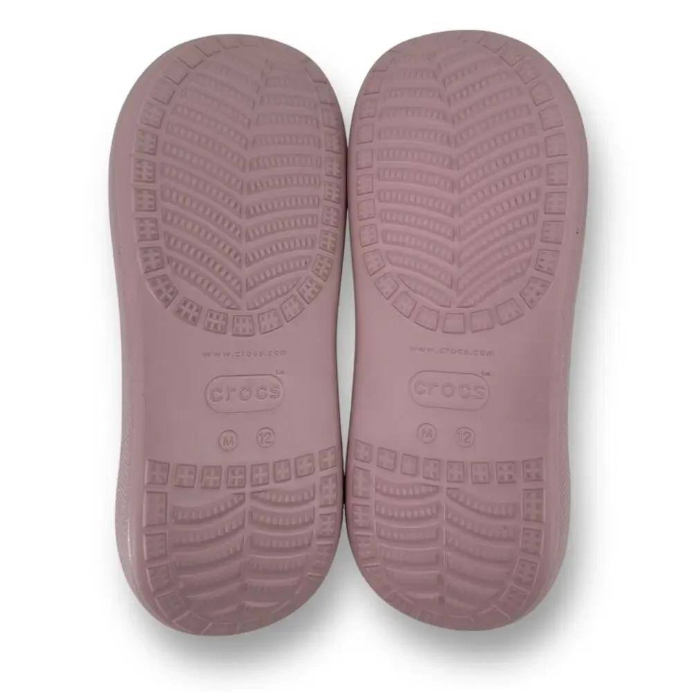 Crocs Classic Crush Shimmer Clogs Clay Pink Mens Size 12 Chunky Platform